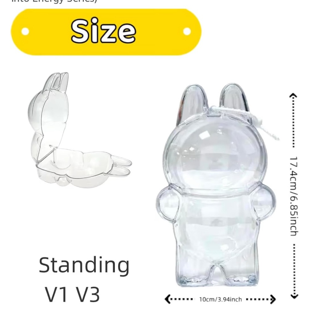 Protective Case for 17cm Standing Macaron Dolls Acrylic Display Case - Picture 3 of 3